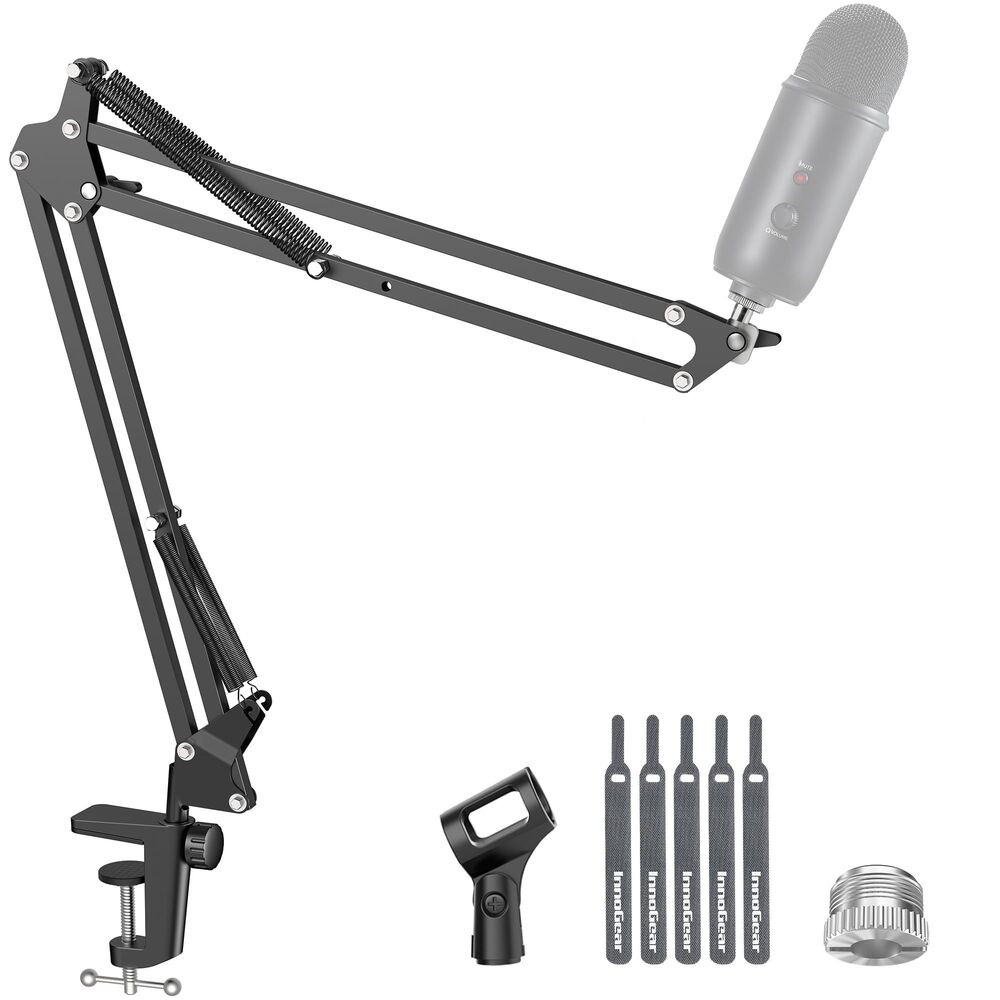 InnoGear Boom Arm Microphone Mic Stand, Compatible with many microphones